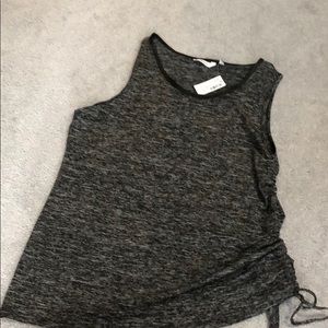 Black mix tank top. Tie up on the side. Size XXL